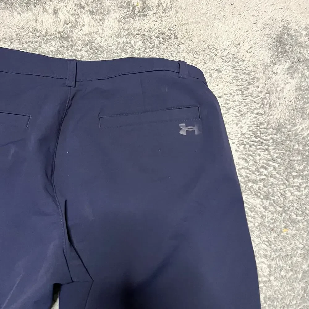 Under Armour Golf Pants Mens 34 x32 Blue Straight Fit Tech Chino 1376625